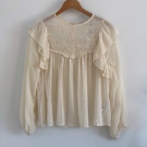 Zara lace blouse NWT (XS)